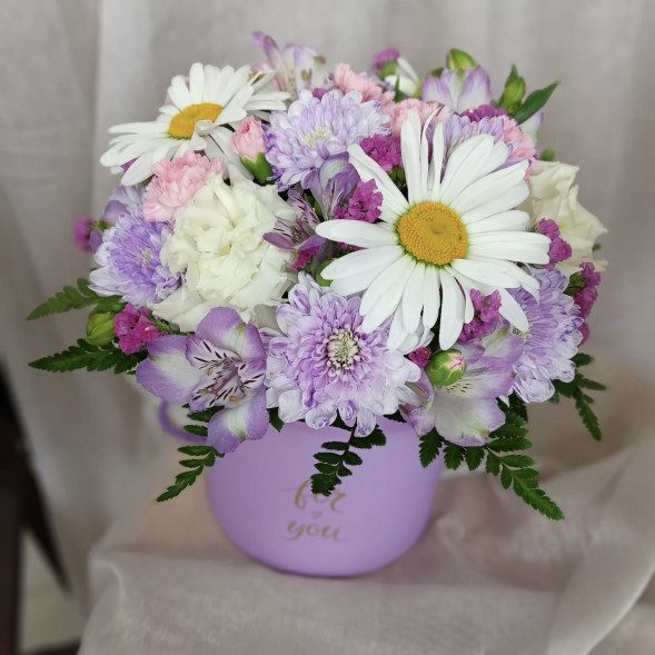 Композиция в коробке «Прекрасный день» в Партените