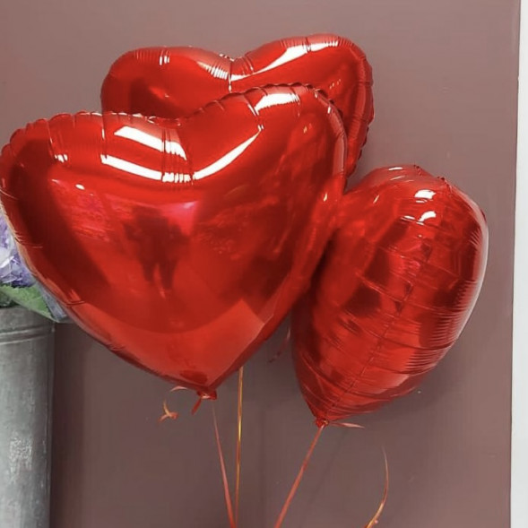 Фольгированый шар в форме сердца 1 шт. в Партените