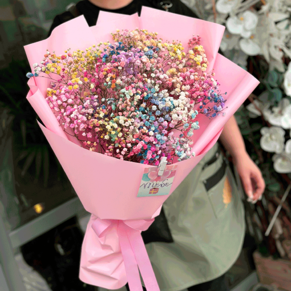 Букет Радужная гипсофила в Партените