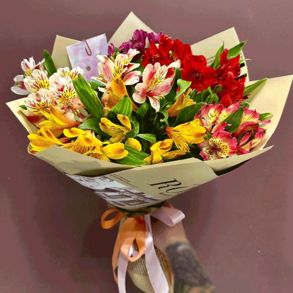 Букет 11 альстромерий в Партените
