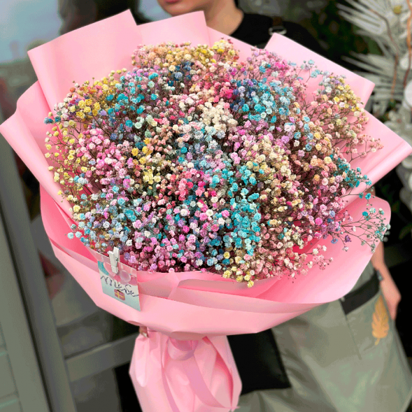 Букет Радужная гипсофила Макс в Партените