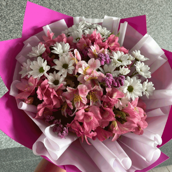 Букет "Небесный фламинго" в Партените